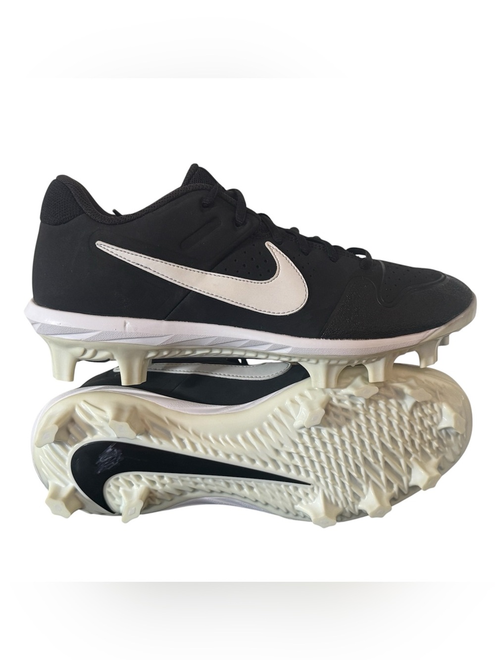 Nike Alpha Huarache Varsity Low MCS Baseball Softball Cleats Black Men's Size 8